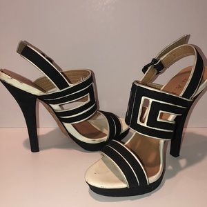 Black and White L.A.M.B. Heels (Size 6.5)